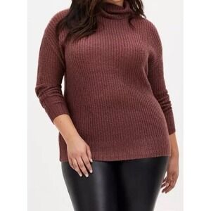 Torrid Sweater Womens Size 1X Purple Knit Soft Capsule Career Finance‎ Boss Babe